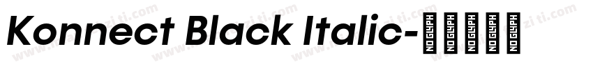 Konnect Black Italic字体转换